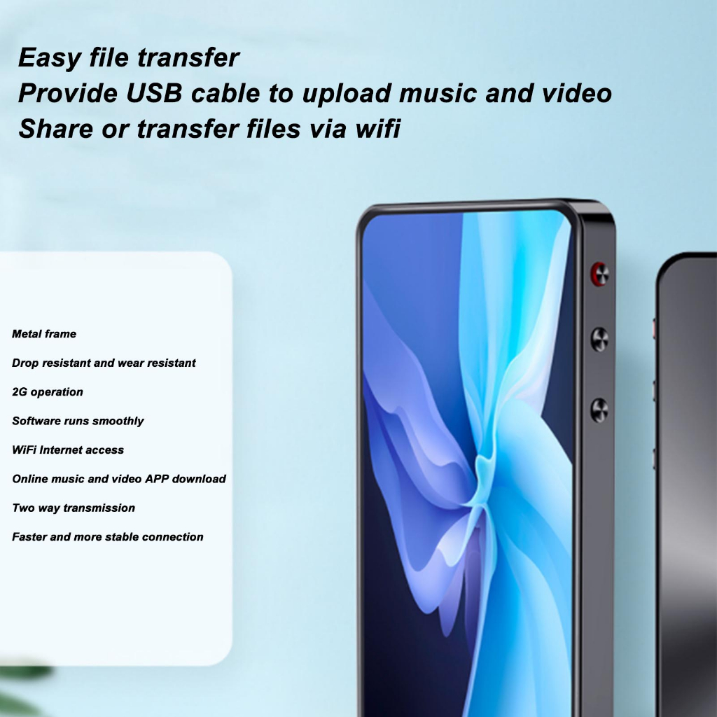 Aazon.co: P3 Player with Bluetooth and WiFi, usic Player with