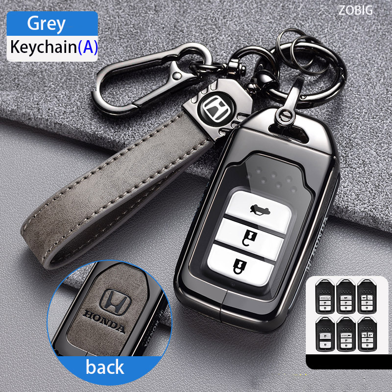Zobig Key Fob Cover For Honda Car Key Case Shell With Keychain Fit
