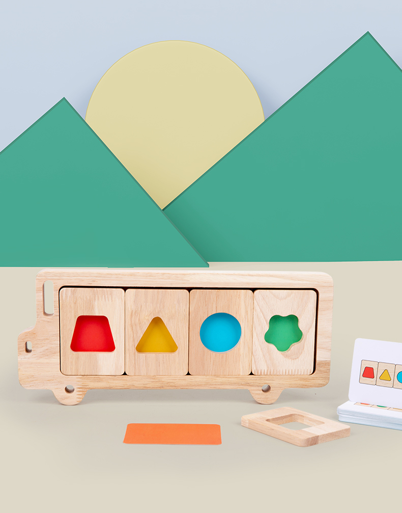 Montessori Geometry Color Separation Puzzle Wooden Toys Sensory ...