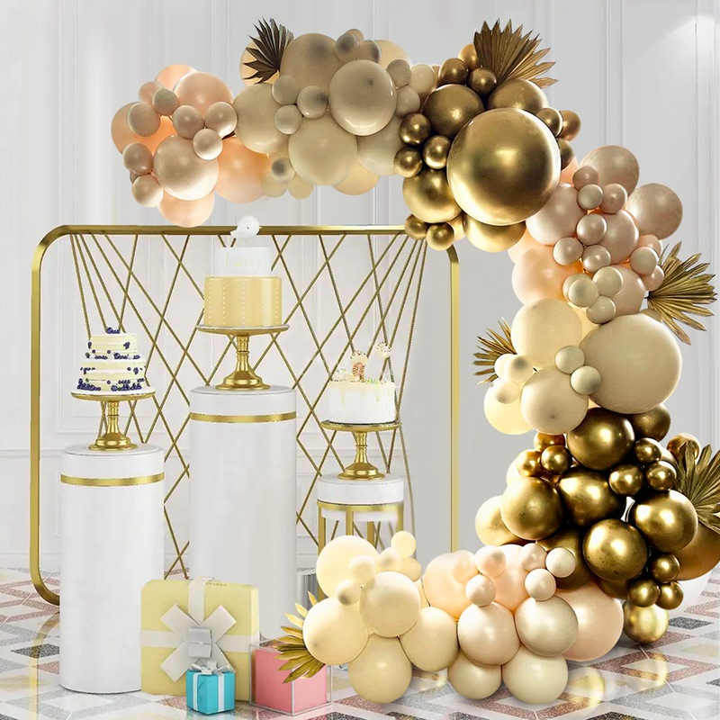 Vintage Black Gold Metallic Balloon Garland Arch Kit Birthday ...