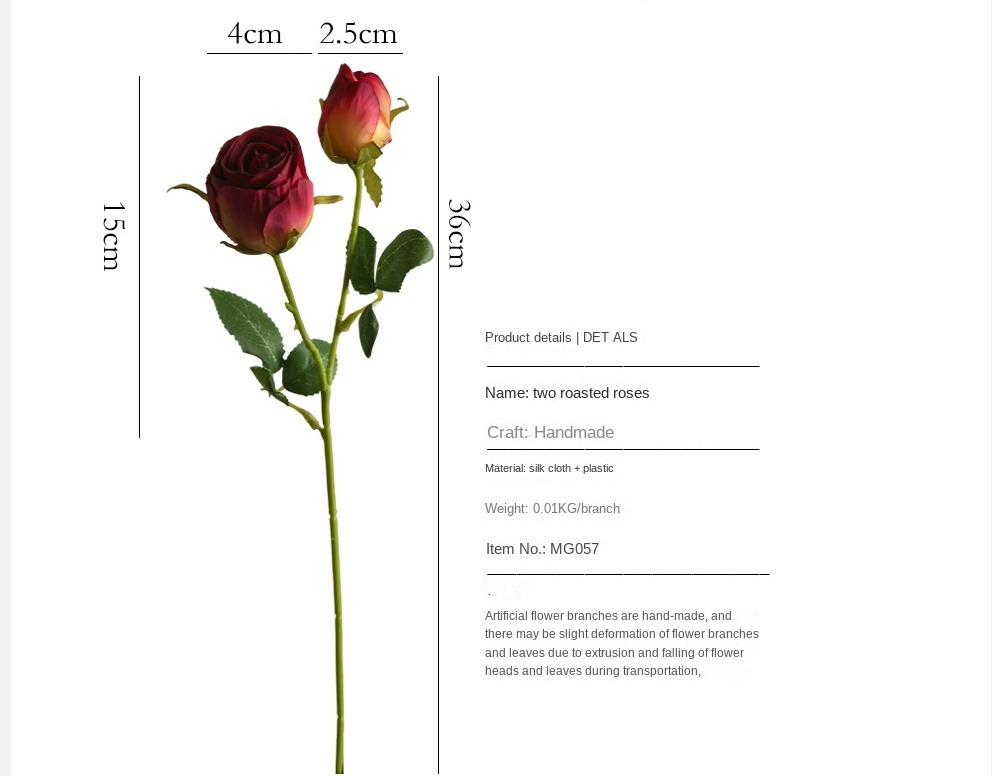 Roses flower Two-end Roasted Edge Rose Furniture Living Room Decoration ...