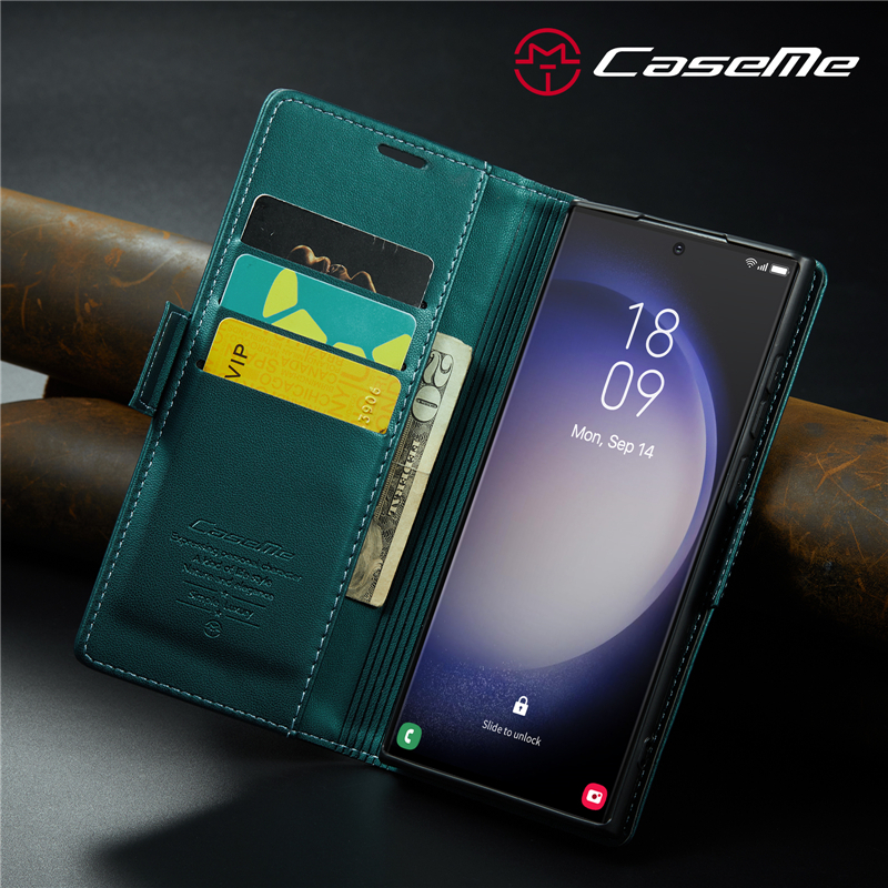 Leather Case For Samsung S21 S20 FE Note20 Ultra Plus CaseMe Flip ...