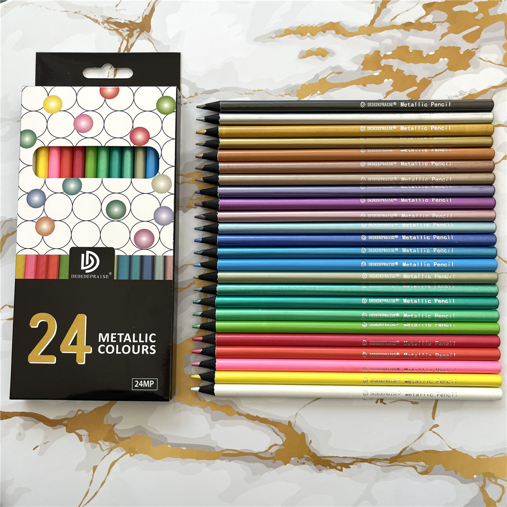 SeamiArt 24 Colors Artist Metallica Pencils set for Drawing Sketching ...
