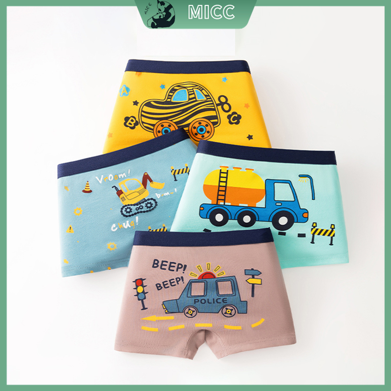4pcs/box 1-12Y Boy Baby Kids Underwear Cotton Safety Antibiosis ...