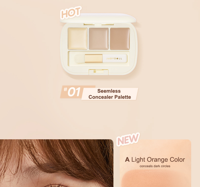 Judydoll 橘朵 Three-Color Concealer Palette Blemishes Spots Acne scars ...