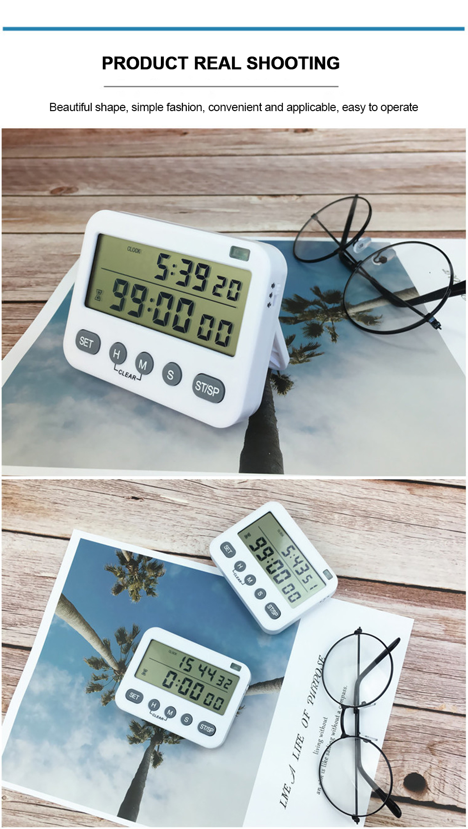 99 Hours Digital Kitchen Timer Large Screen Display Digital Timer ...