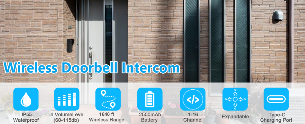 Daytech Wireless Intercom Door bell for Home/office/store Two Way ...