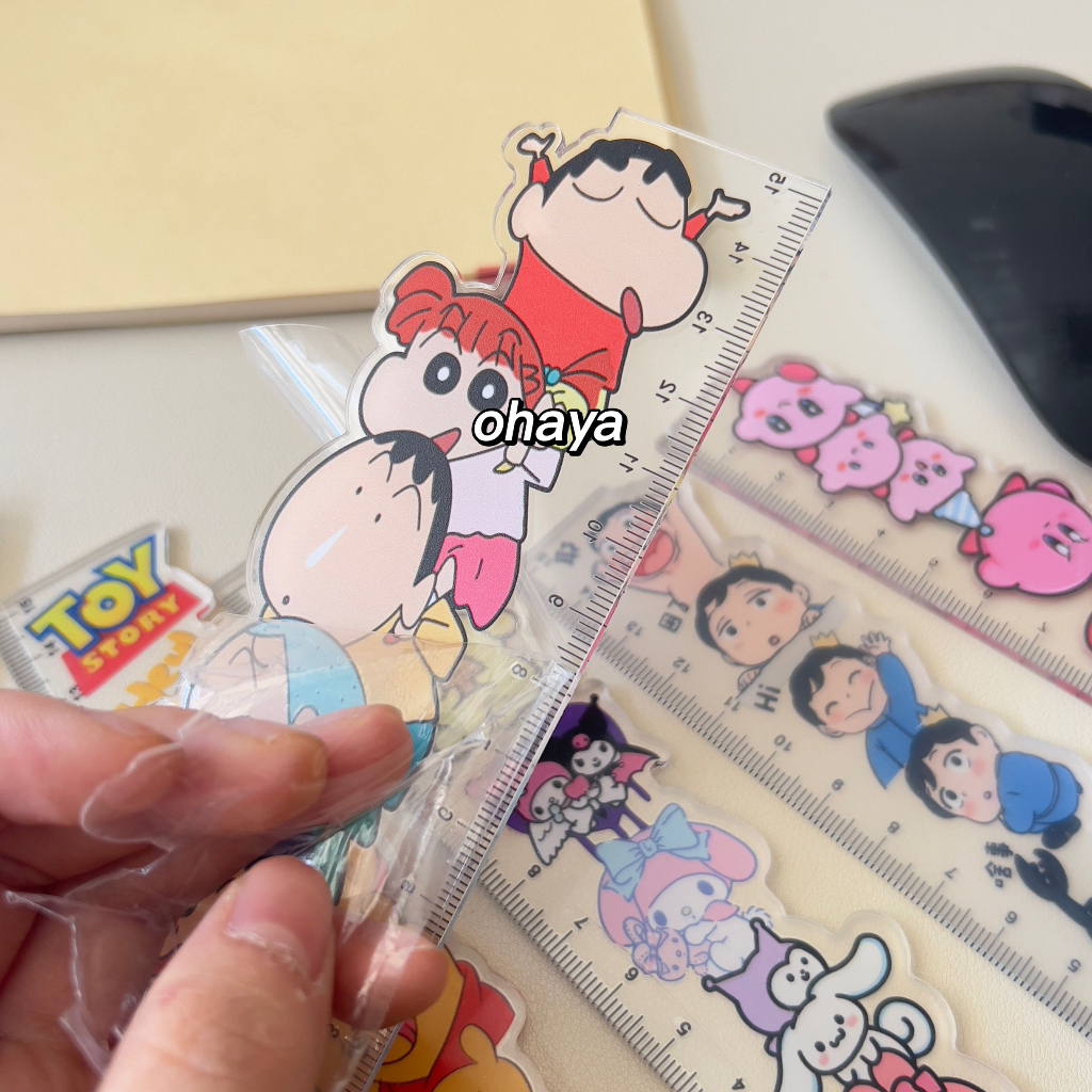 Ohaya irregular Sanrio Crayon Shin-chan ruler 15cm Cartoon student ...