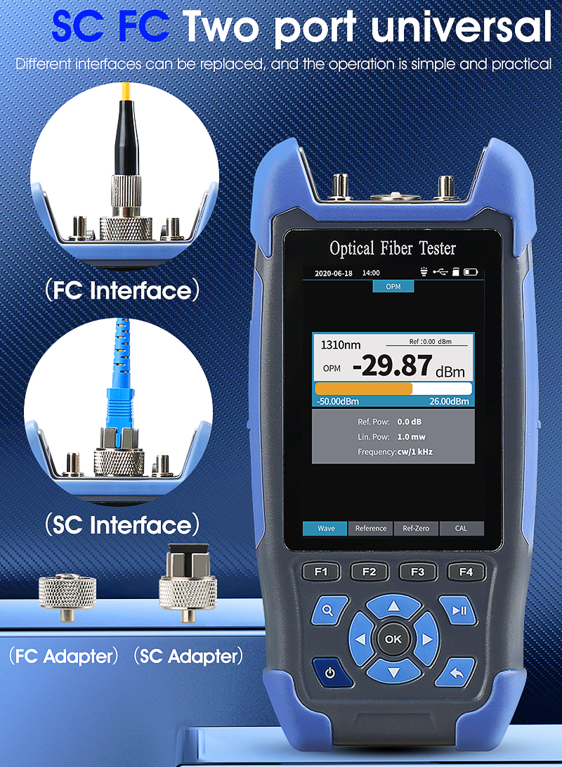 Mini pro OTDR Reflectometer 9 functions in 1 device OPM OLS VFL Event ...