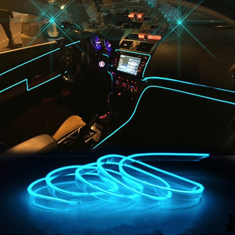 LED Neon Rope Tube Slit Light Home Decor Dance Party Car EL Cool Light ...