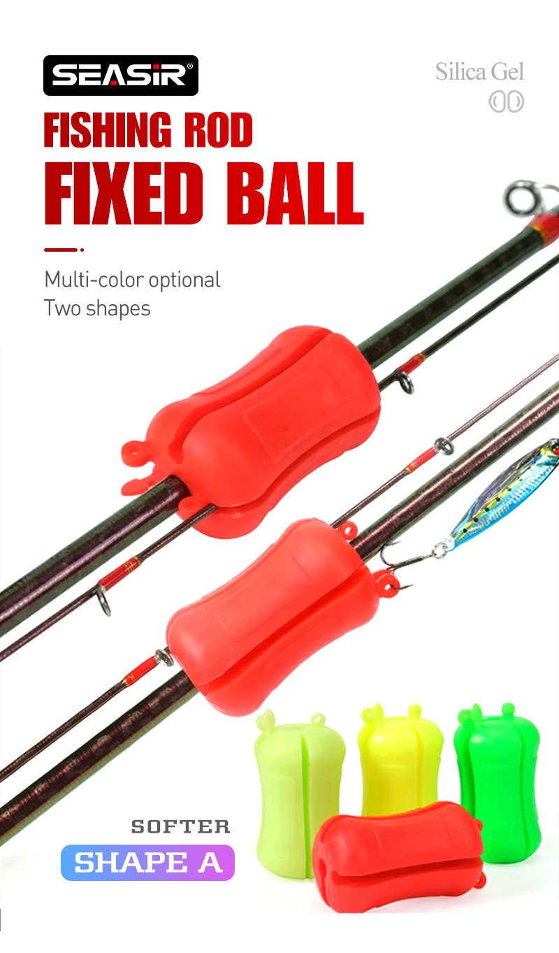 SEASIR Fishing Rod Fixed Ball Silicone Rod Ball Protection Anti-Collision  Holder Rod Retractor Fishing Rod Stopper