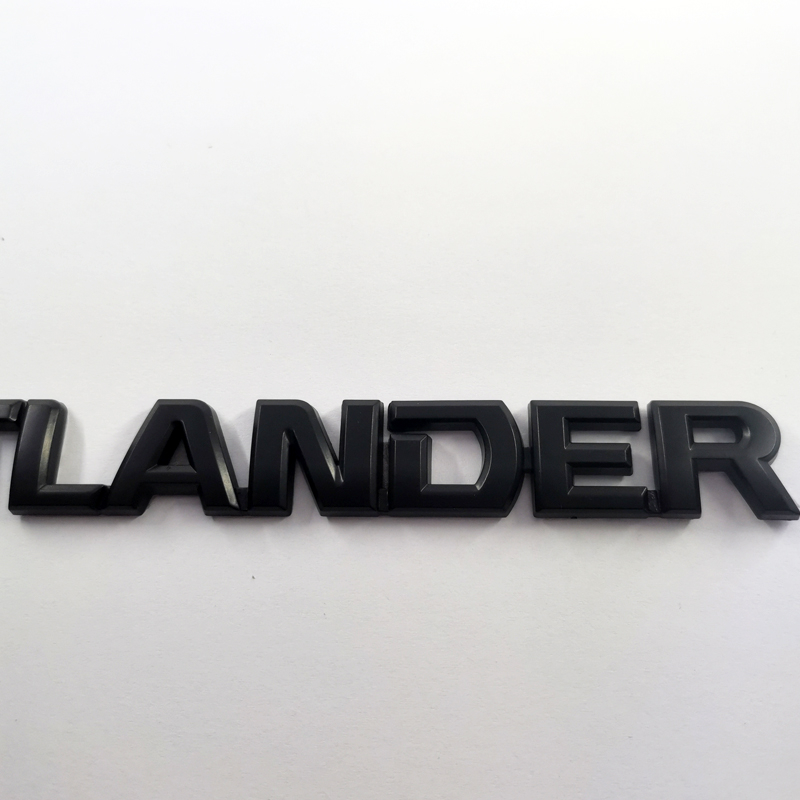 1 x ABS Black OUTLANDER Letter Logo Car Auto Rear Trunk Emblem Badge ...