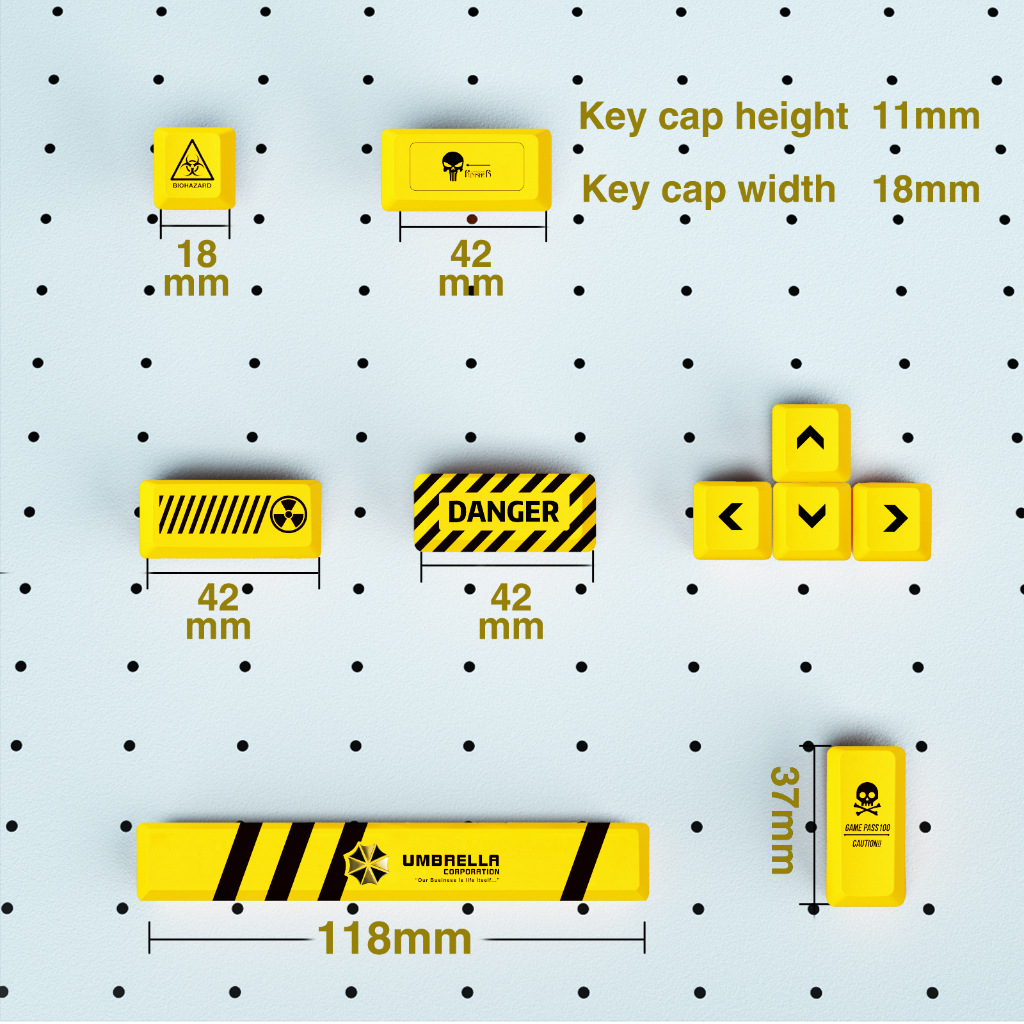 AULA PBT 3-color keycaps 10-key high-quality detachable non-slip wear ...