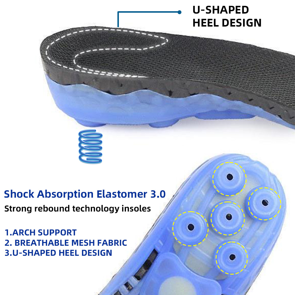 Arch Support Silicone EVA Insoles – Shock Absorption Inserts for ...