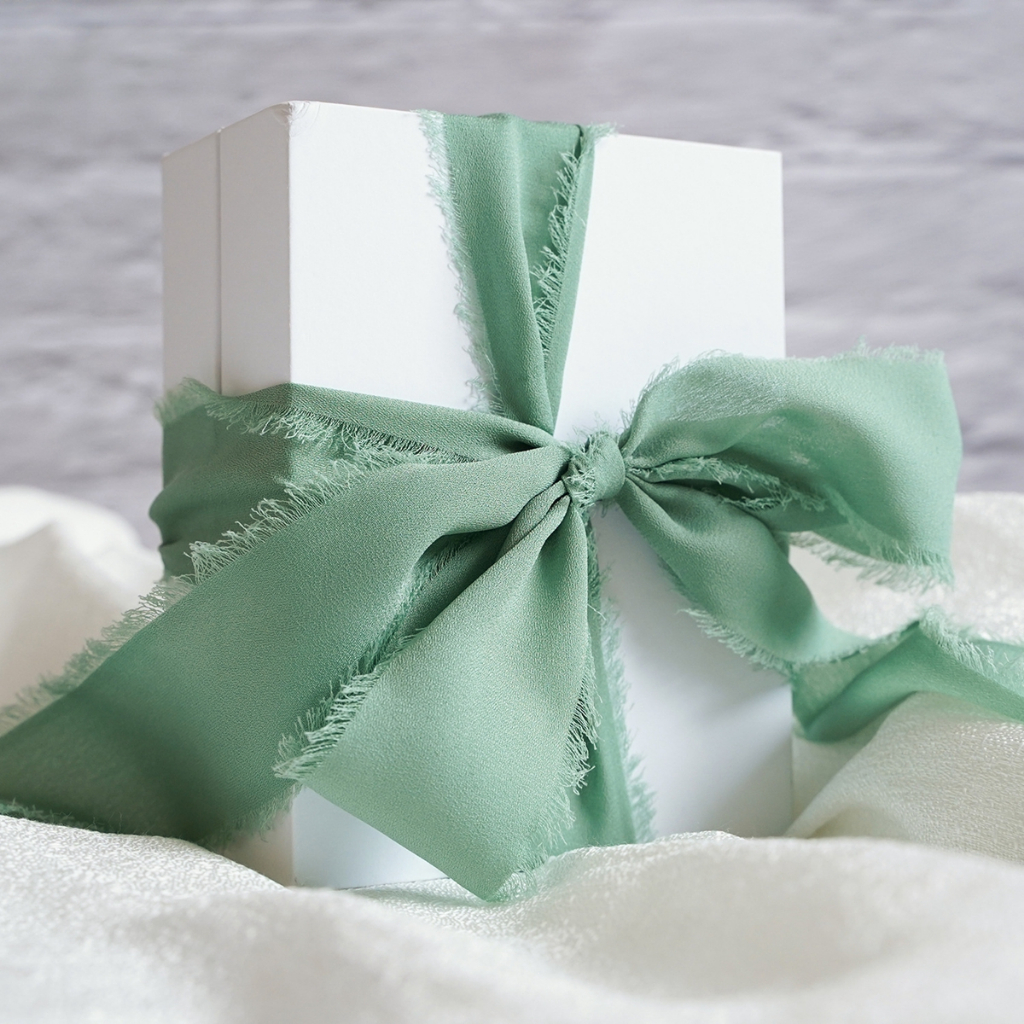 4CM*5M Handmade Frayed Edged Wrinkle Chiffon Silk Ribbon For Wedding ...