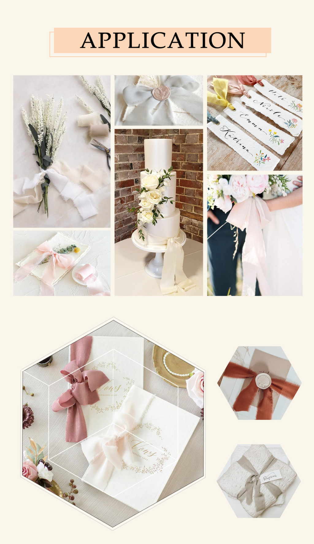4CM*5M Handmade Frayed Edged Wrinkle Chiffon Silk Ribbon For Wedding ...