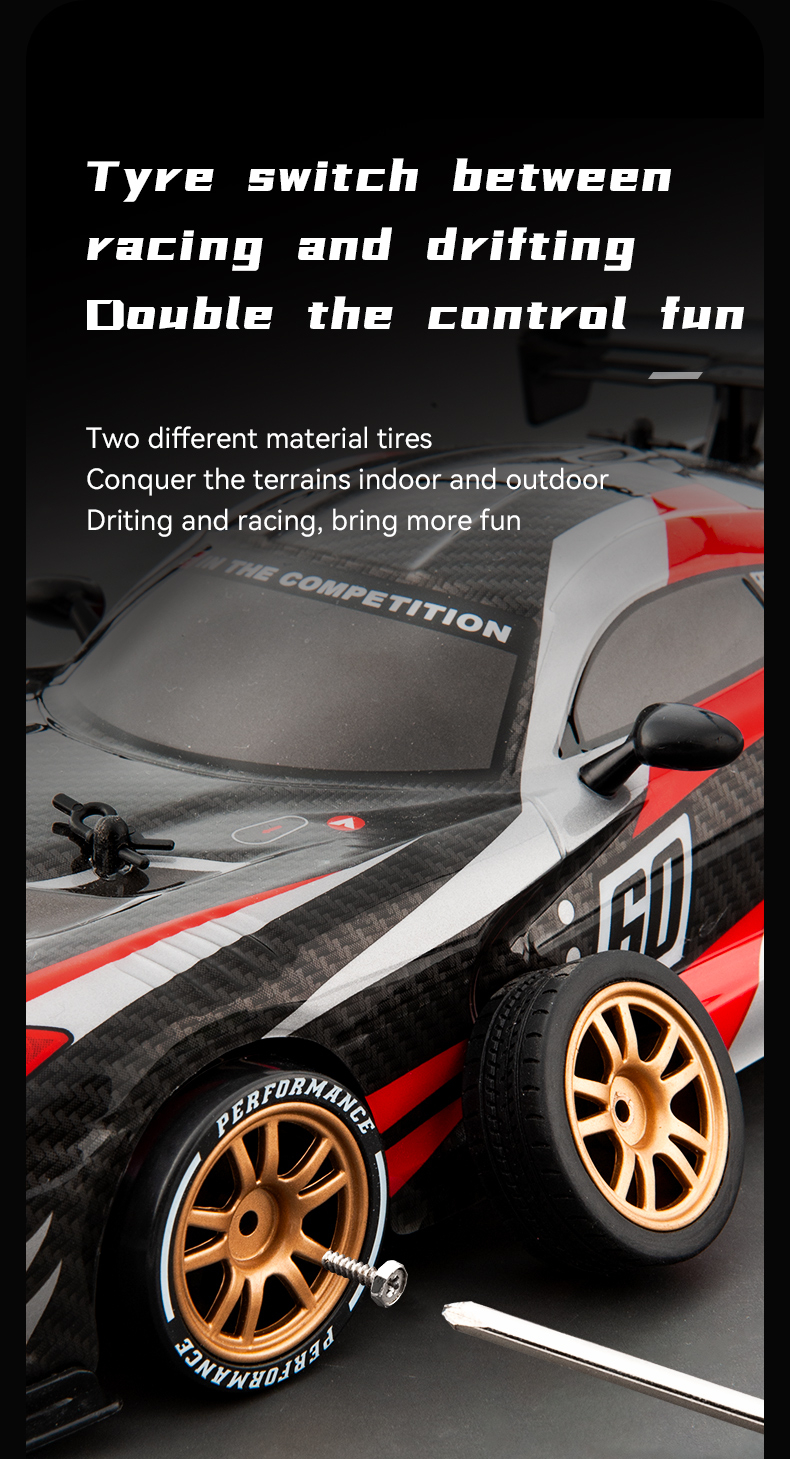 JJRC 4WD High-Speed Drift Car Modified Rc Car Two-Wheel Full-Scale Four ...