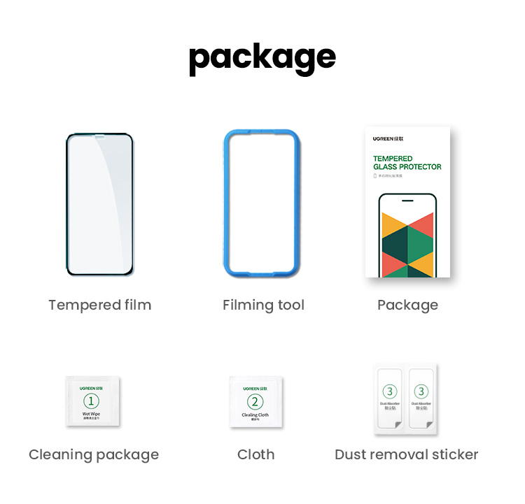 UGREEN Phone Screen Protector For iphone 12 11 Pro Max iphone 12 mini 9D Clear Full Coverage