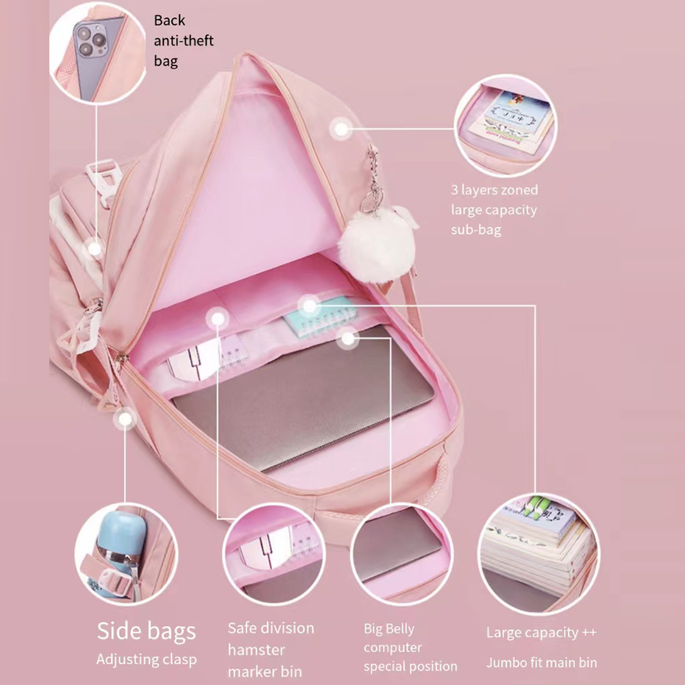 New cute elementary school students schoolbag girls schoolbag children