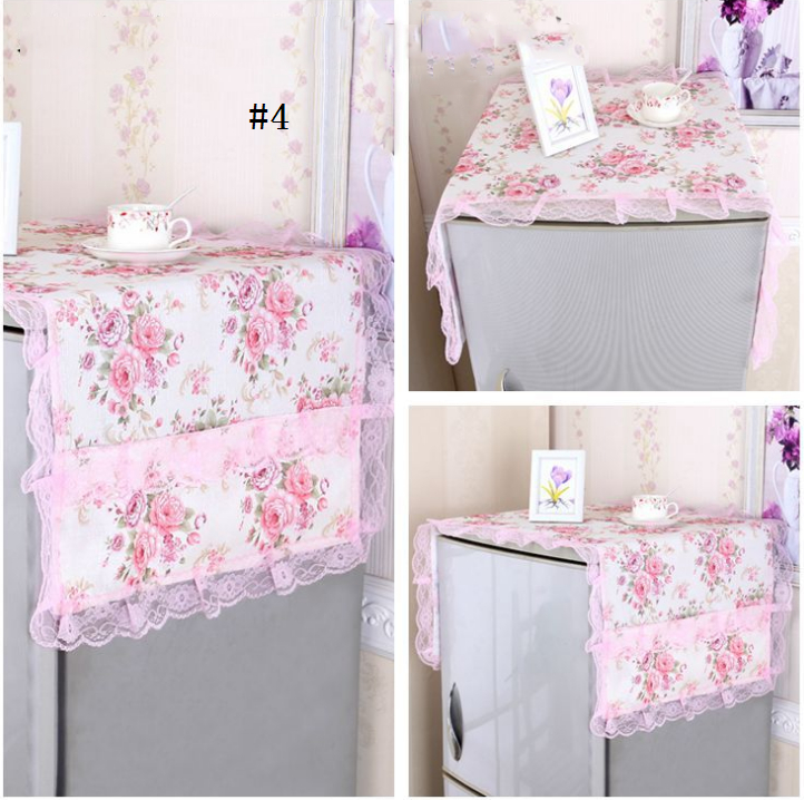 Blancho Bedding Refrigerator Cover Towel Lace Refrigerators Receive Bag  Cloth Art Dust Cover D