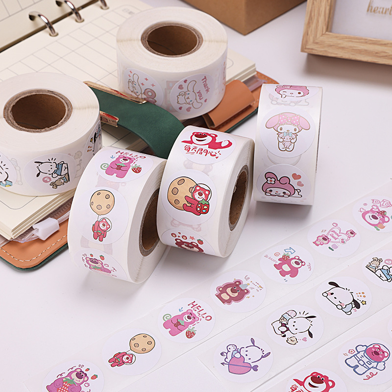 500pcs/roll Cute Cartoon Sealing Sticker Labels Decorative Sticker ...