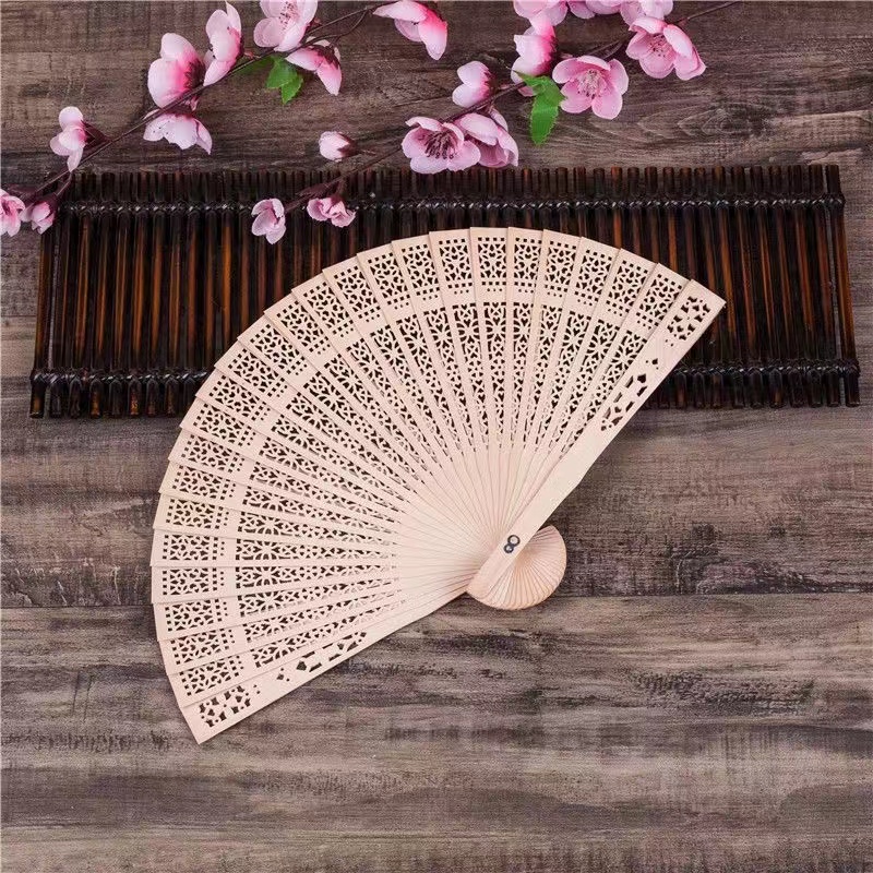 Vintage Folding hand fan chinese home art gift Bamboo traditional fan ...