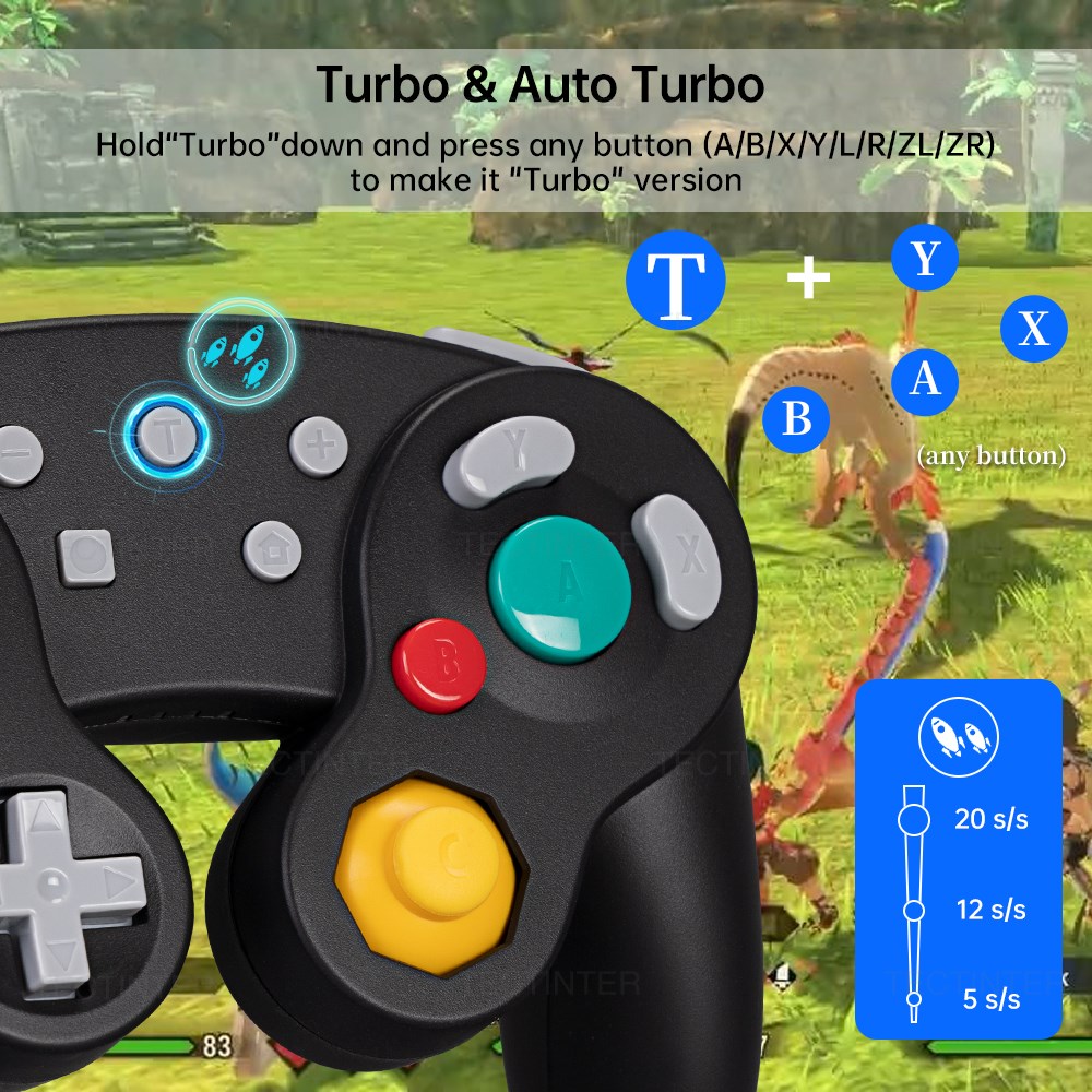 GC Wireless Controller For Switch/Lite Gamecube Gamepad For PC Joystick ...