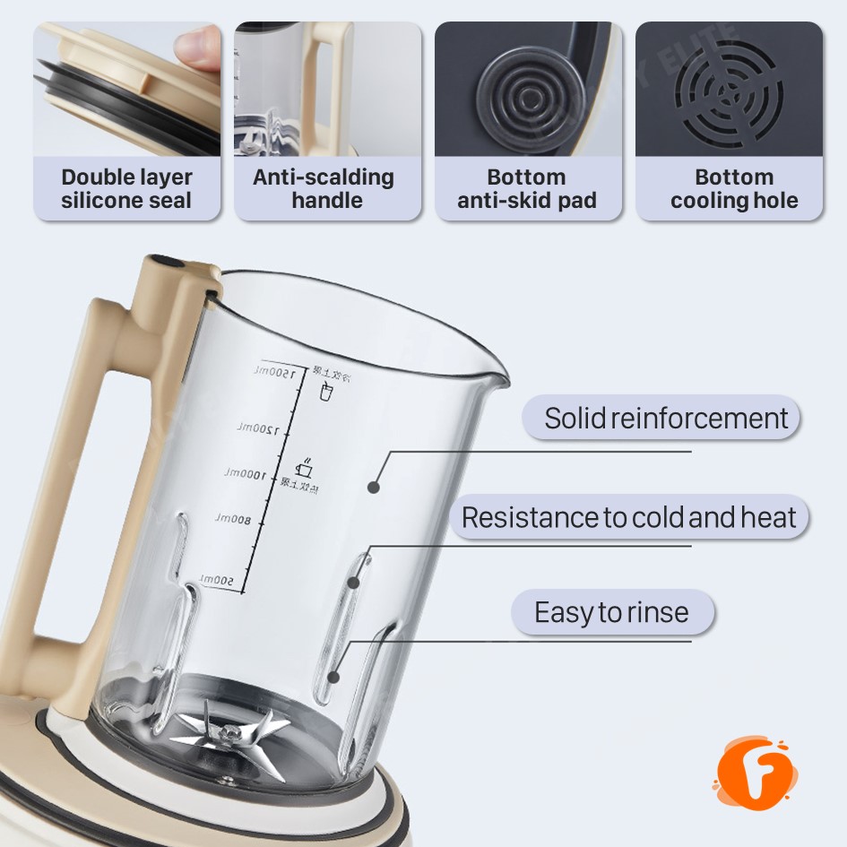 Blaupunkt Ultra Quiet Food Processor Soymilk Machine Automatic Juicer