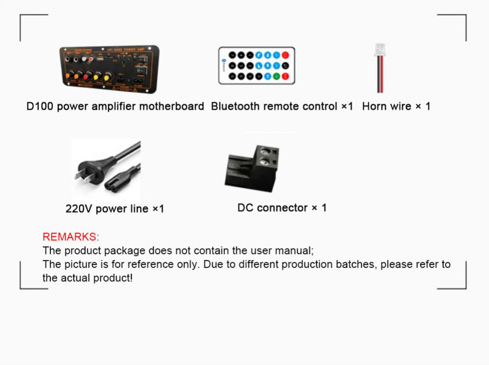 D100 D300 600W Bluetooth Audio Amplifier Board D100 Subwoofer Dual ...