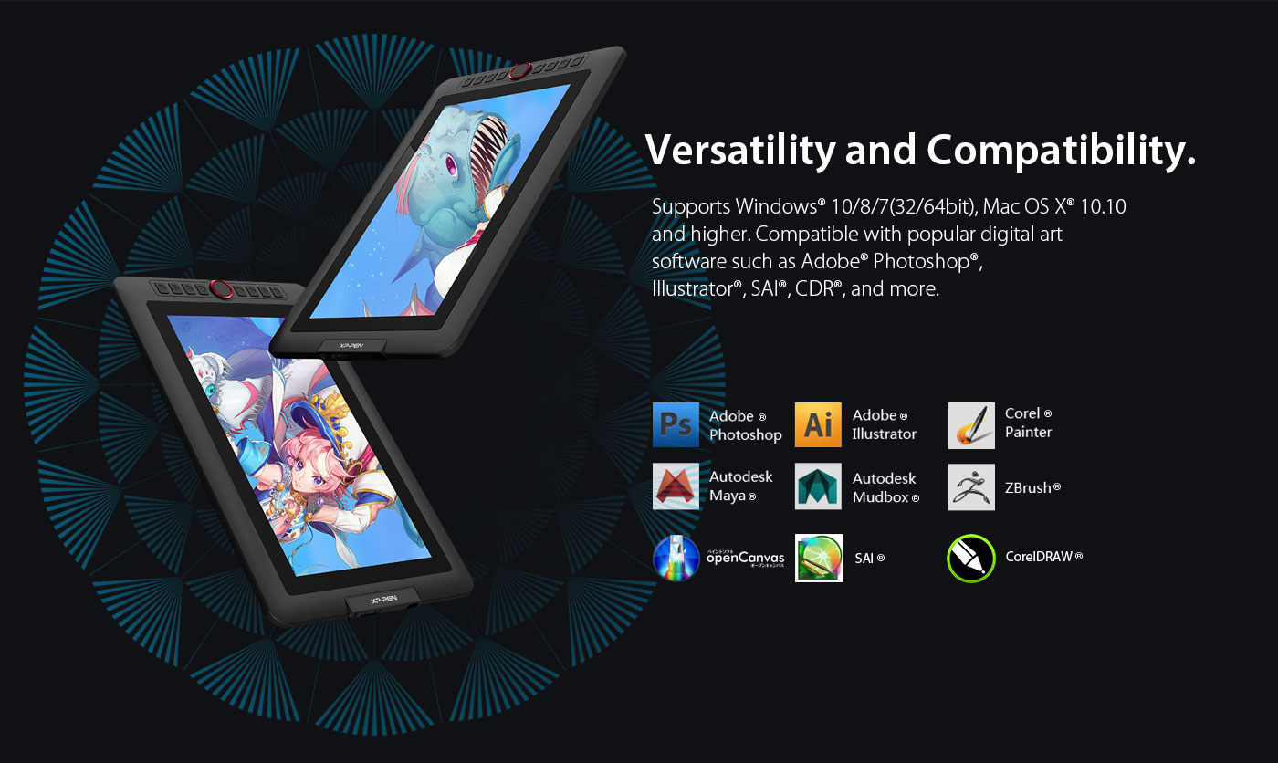 XPPen Artist 12 Pro Digital Graphics Drawing Monitor Pen Display ...