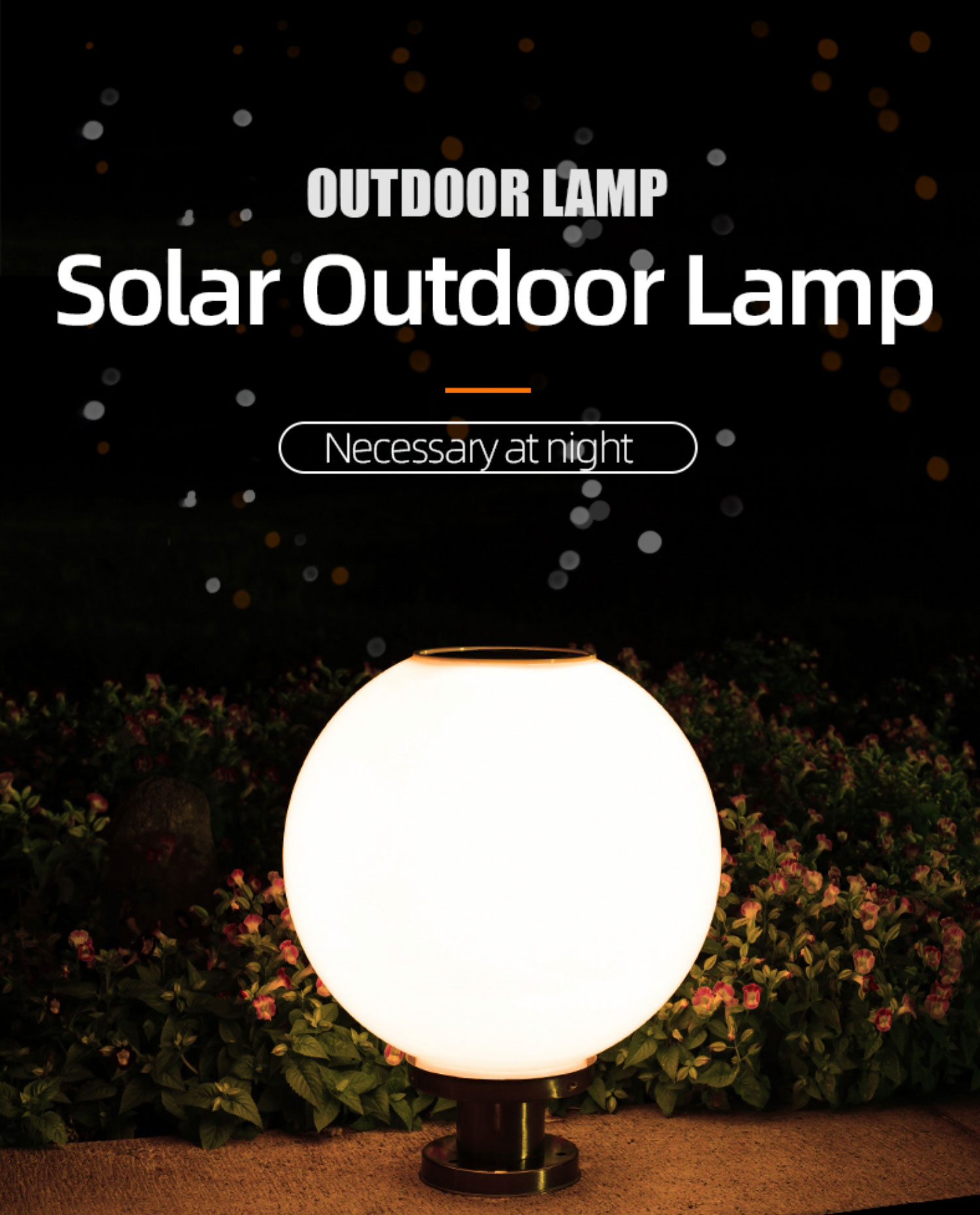 Solar light round light Solar Ball Light outdoor gate light road light ...