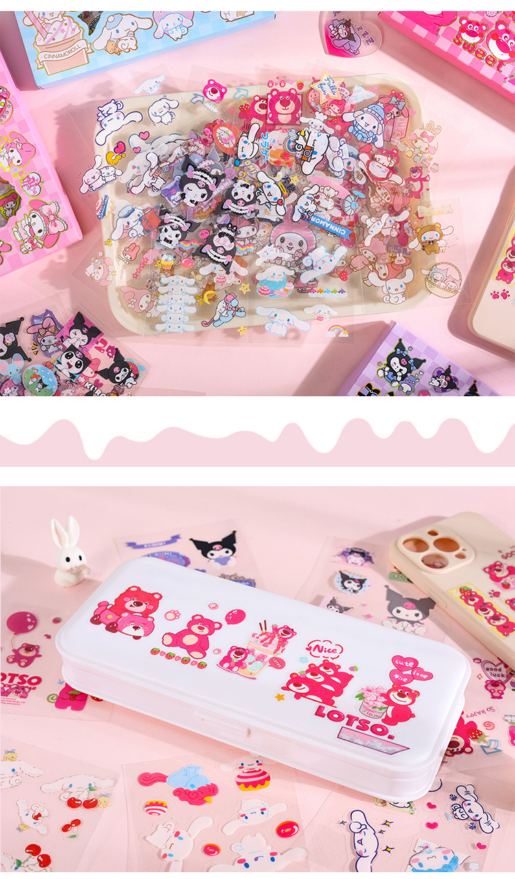 Cute Cartoon 100 Pieces Boxed Notebook Stickers Creative Children's ...