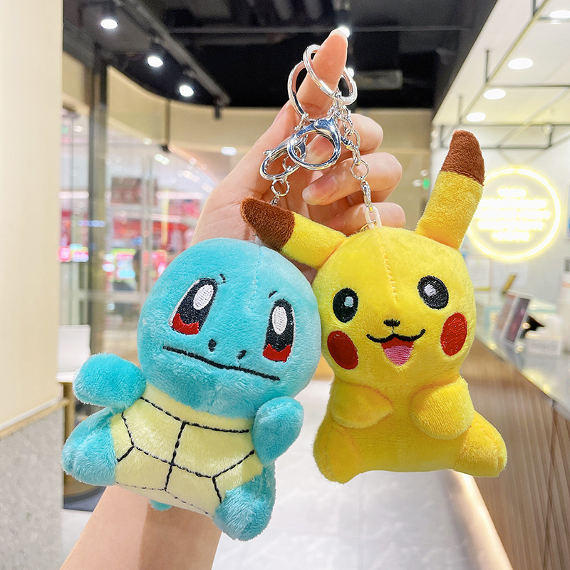 Cute Pokemon Pikachu Plush Keychain Anime Stuffed Dolls Key Rings Bag Pendant Shopee Malaysia