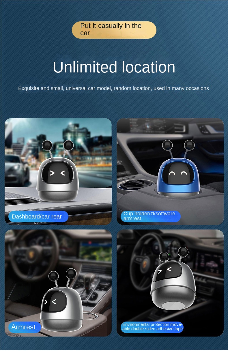 Car Air Freshener Cute Robot Car Diffuser Mini Robot Air Vent Clip Car ...