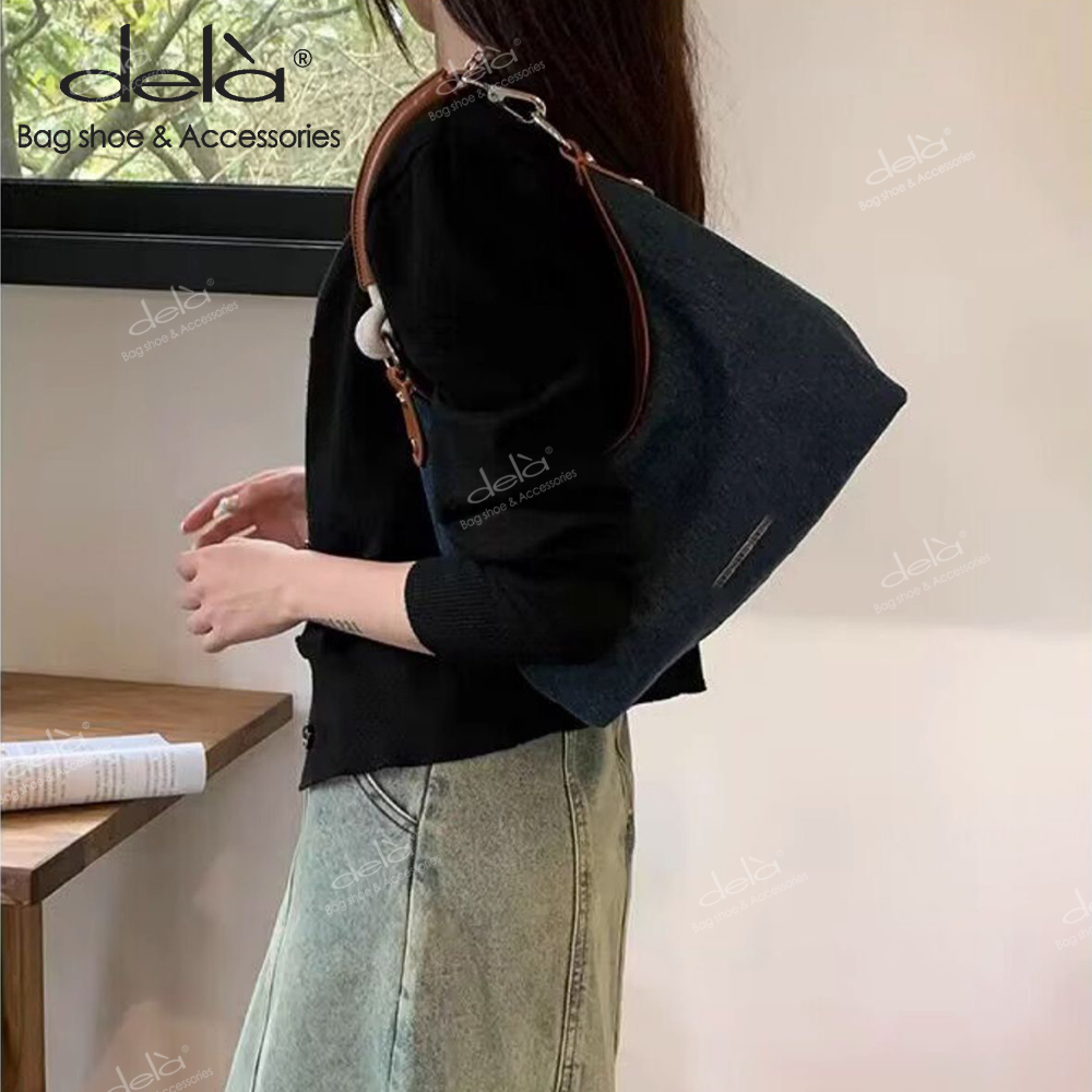 Dela 2023 new large-capacity tote bag retro high-end armpit bag fashion ...
