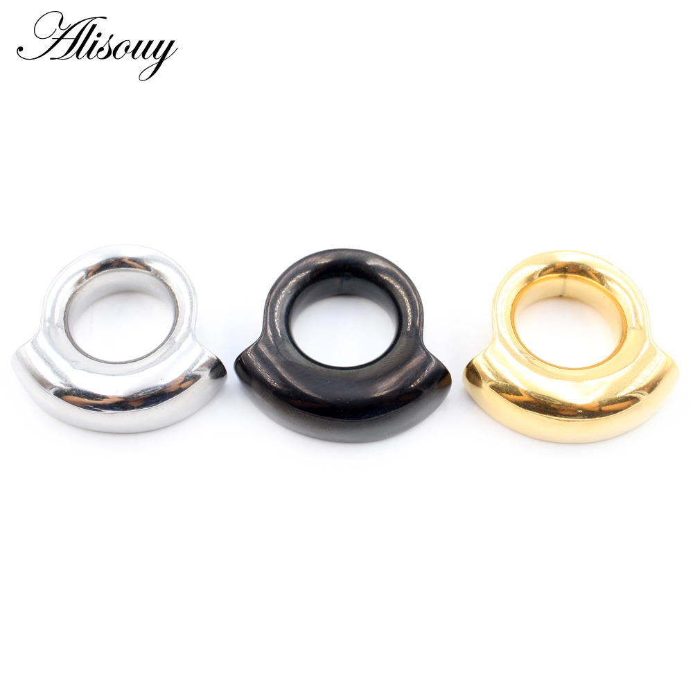 Alisouy 1 Piece Stainless Steel Casting Solder Round Ear Tunnel Plug ...