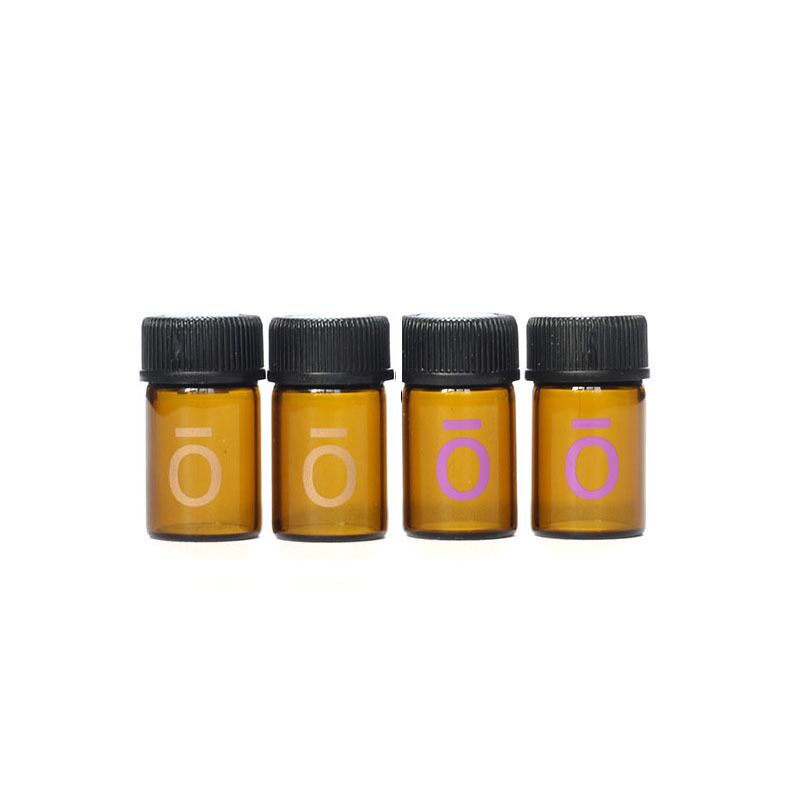 20 Pieces 2ml Amber Glass Sample Bottles Mini Essential Oil Sample ...