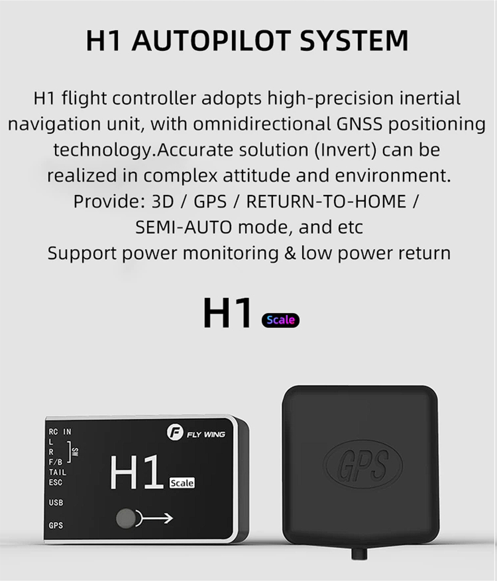 【Original】FlyWing UH-1 V3 RC Helicopters 470 6CH Brushless Motor GPS ...