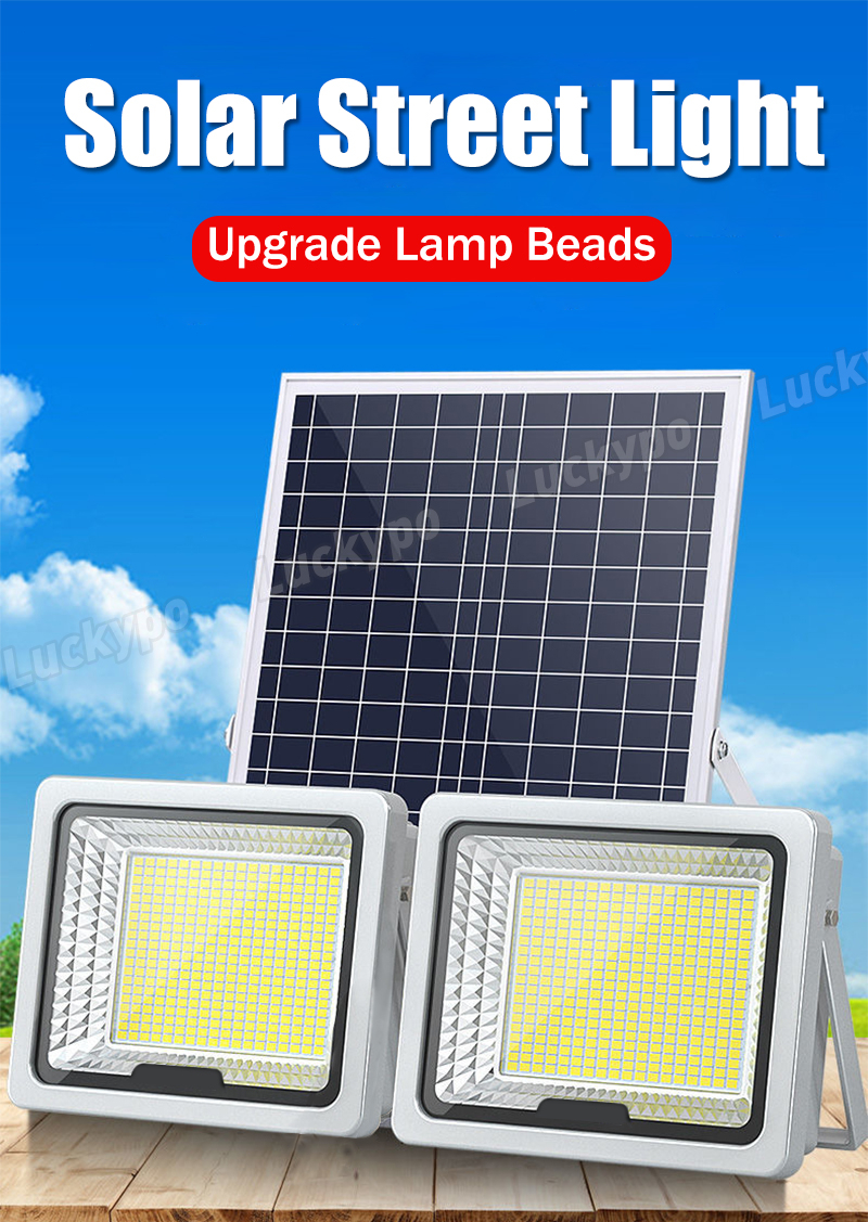 【READY STOCK】Solar Light Outdoor Lighting 1200W Solar Spotlight Lampu ...