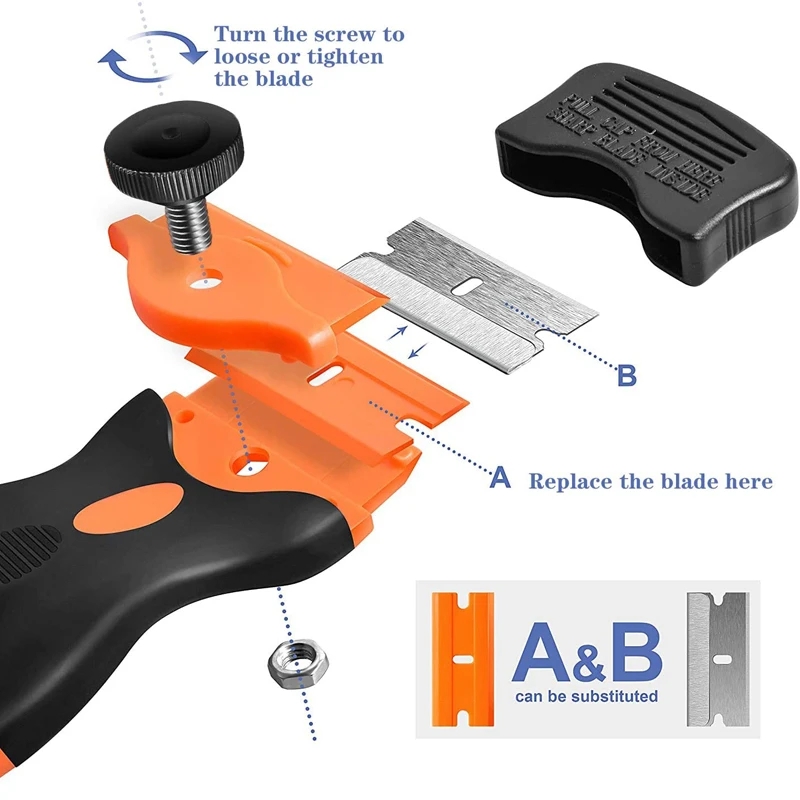 KTM Multi-Purpose Mini Razor Blade Scraper Set Cleaning Tool for ...