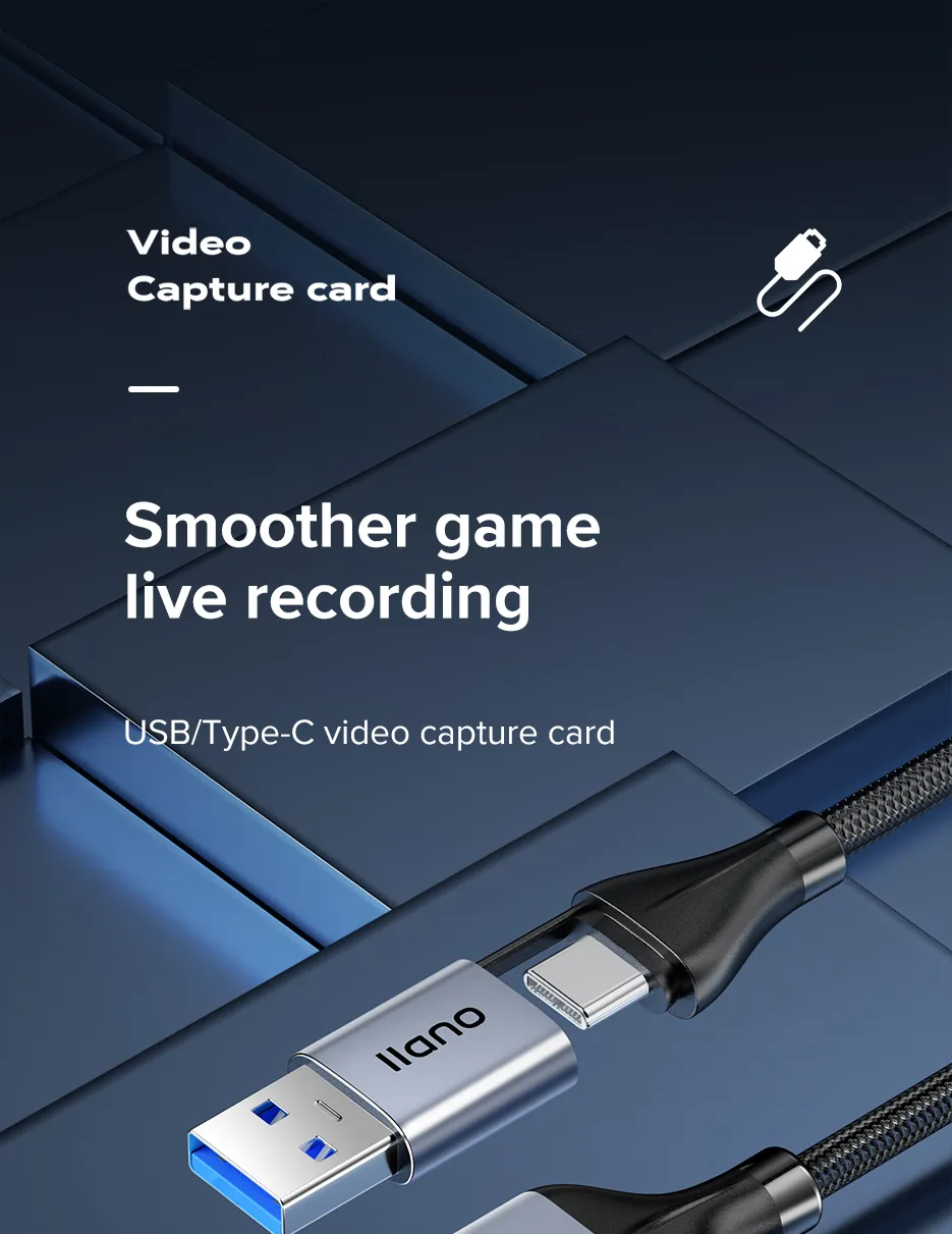 llano 2 in 1 USB/Type-C Video Capture Card Game Live Streaming ...