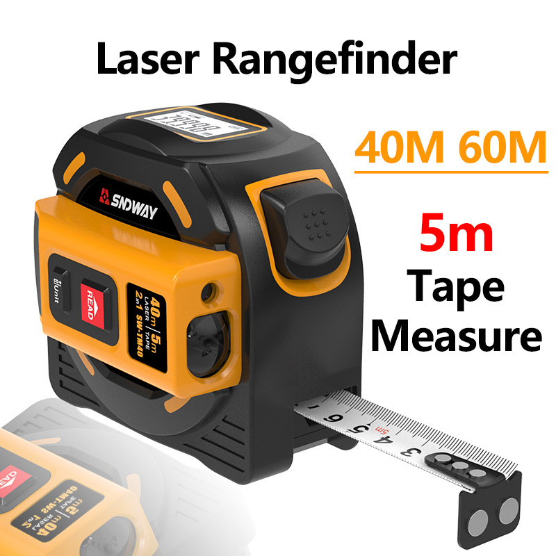High Precision Laser Rangefinder LCD Display Digital Tape Measure 40M ...