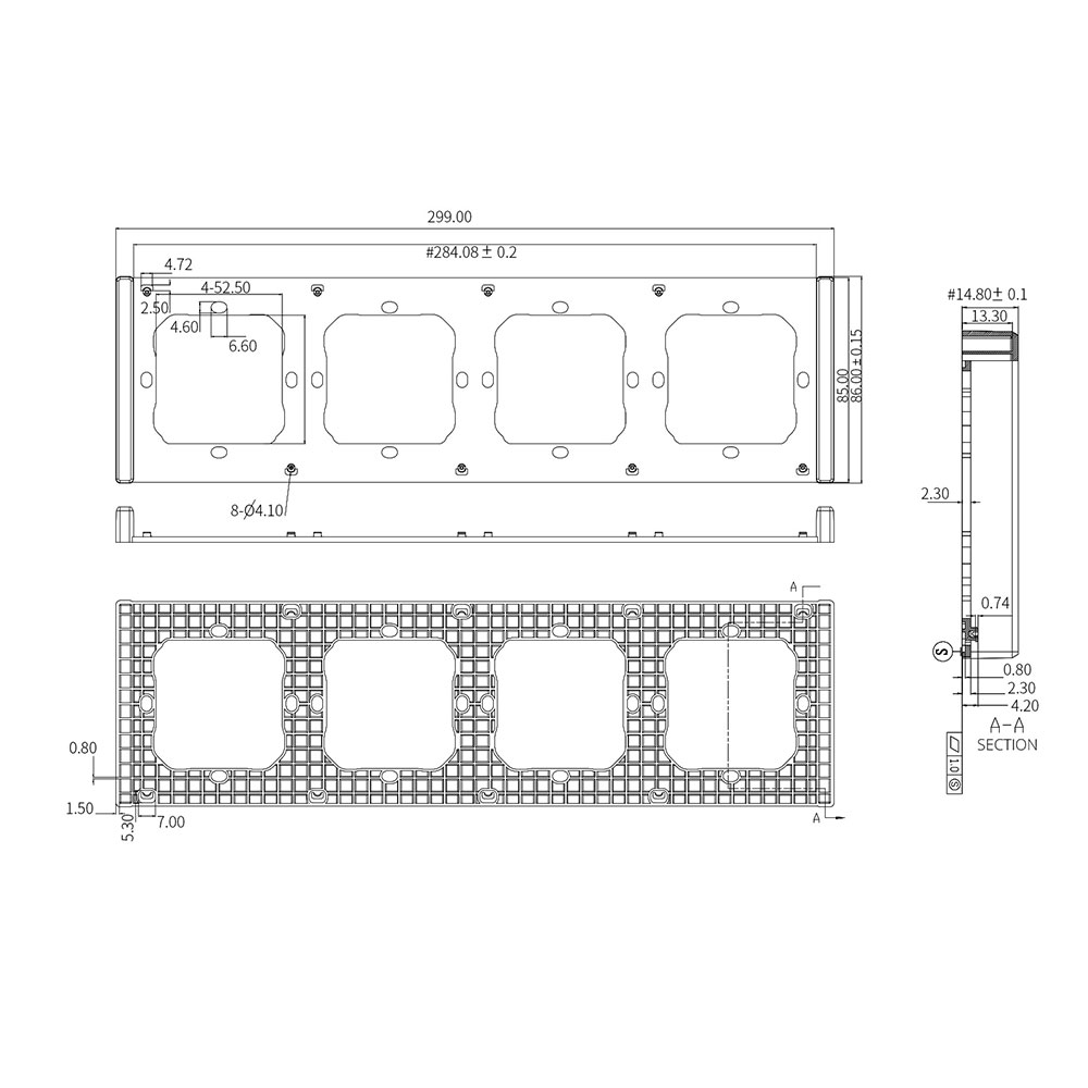 SONOFF M5 SwitchMan Switch Frame 2/3/4 Gang Adapted for M5-80 Smart ...