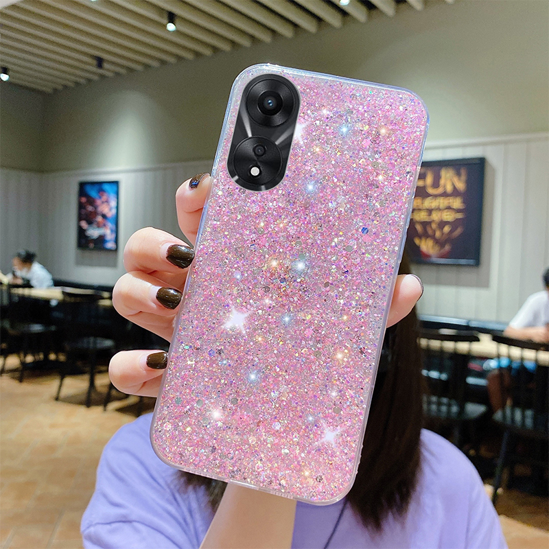 Luxury Bling Glitter Sequins Phone Case Oppo A98 A78 A17 A17k A57 2022