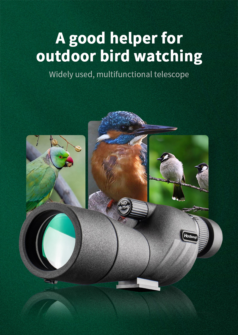 25-75x60 Spotting Scope Zoom Telescope BAK4 Prism Waterproof Powerful ...