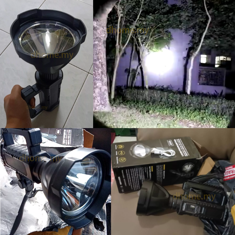 1000000LM LED Flashlight + Stand USB Rechargeable XHP90 Torchlight ...