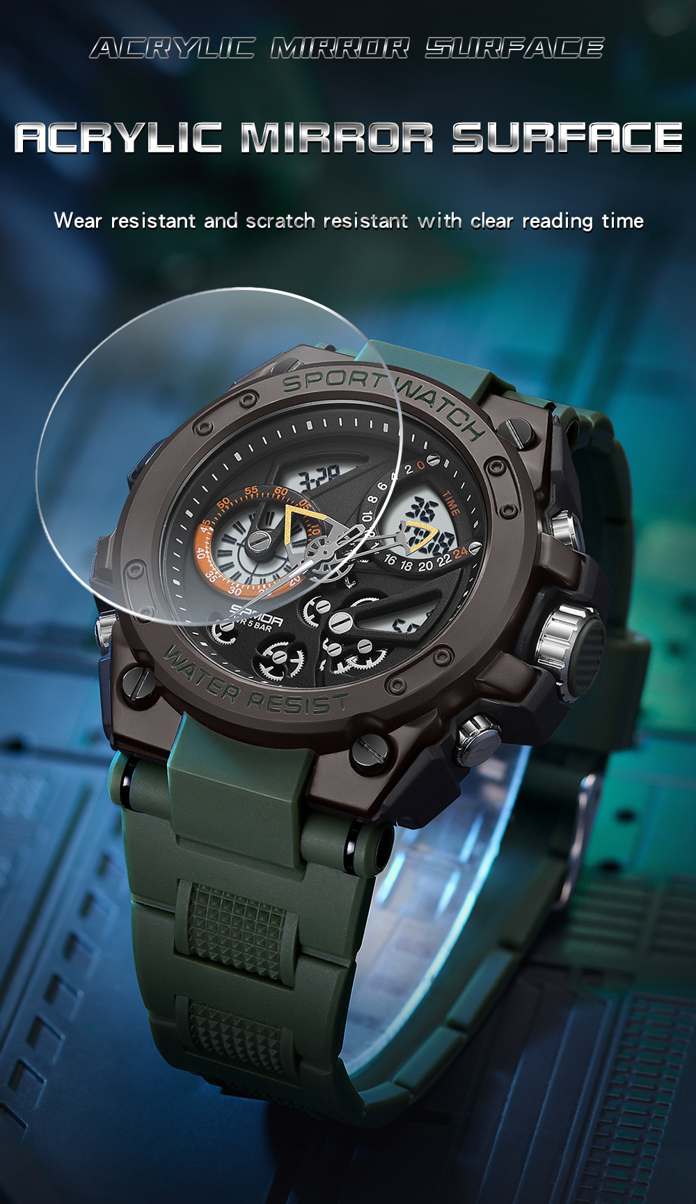 2024 New Sanda 9020 Men's Watch Electric Watch Multi-Function Fashion ...