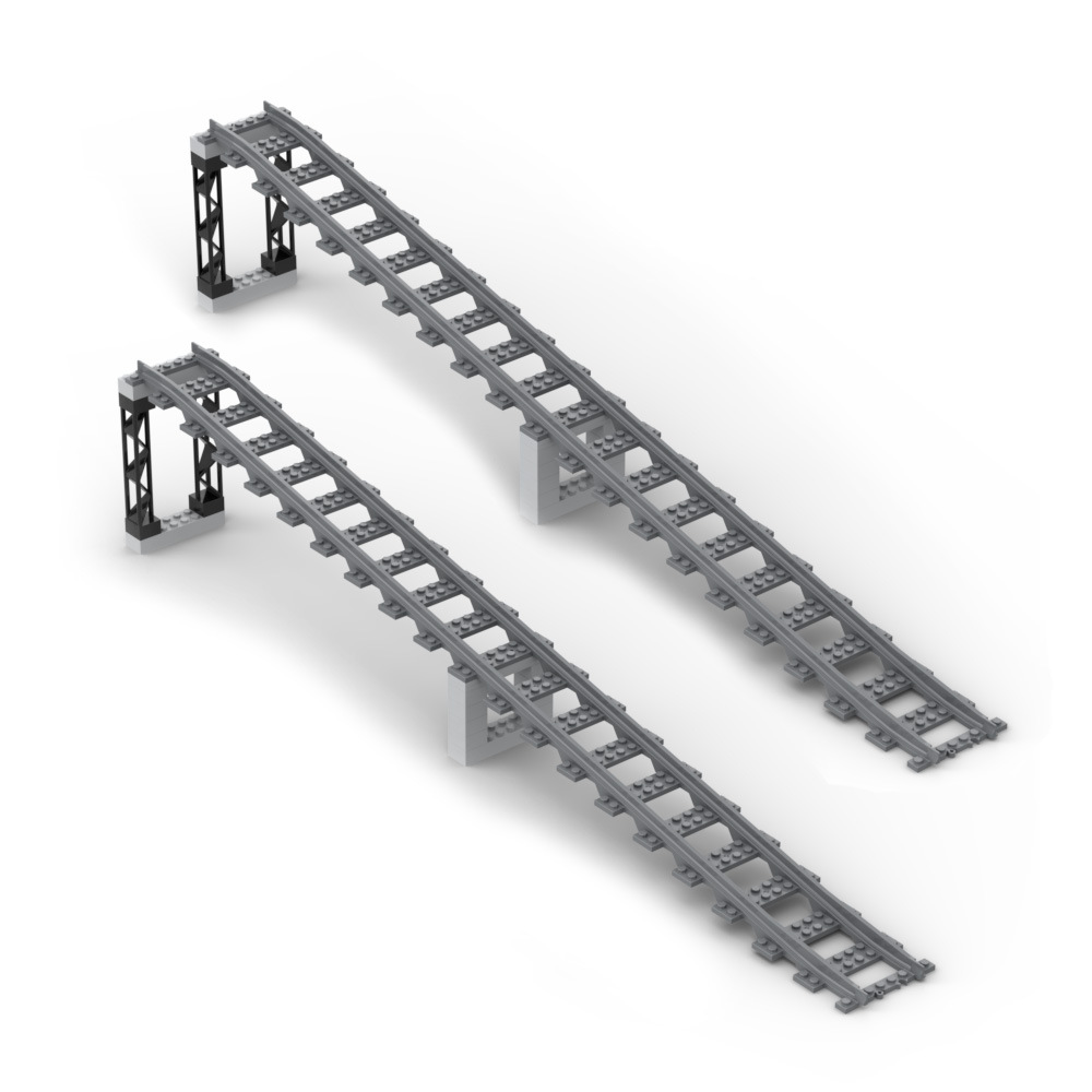 Technology building blocks City train urban railways train tracks ...