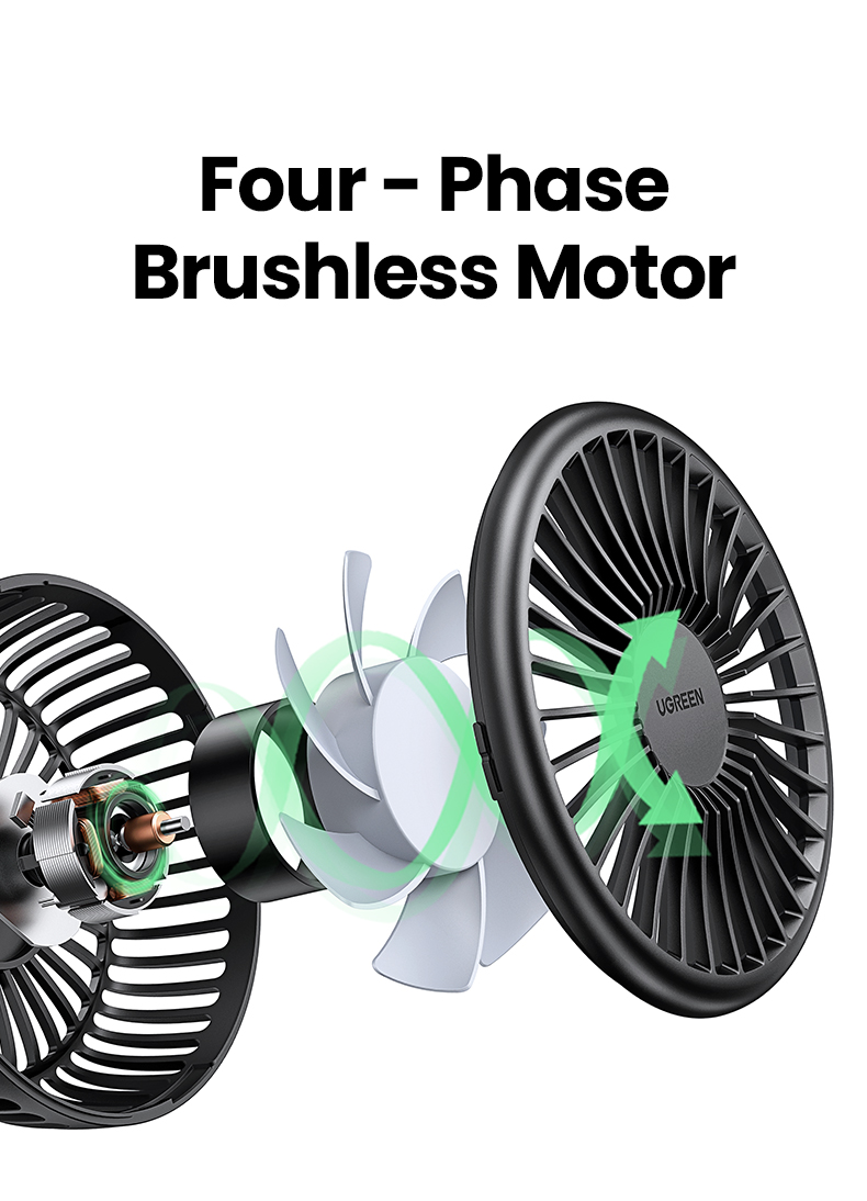 UGREEN USB Car Vent Fan 360° Adjustable 3 Speed Settings Safe and Stable Shopee Malaysia