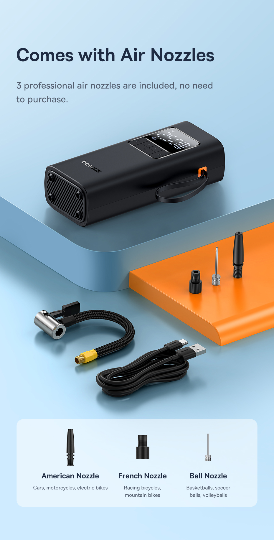 Compresseur D'air Portable Sans Fil Pour Voiture – Gonfleur électrique Avec écran LCD